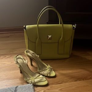 Kate Spade Leather crossbody with J.Crew Leather pumps.